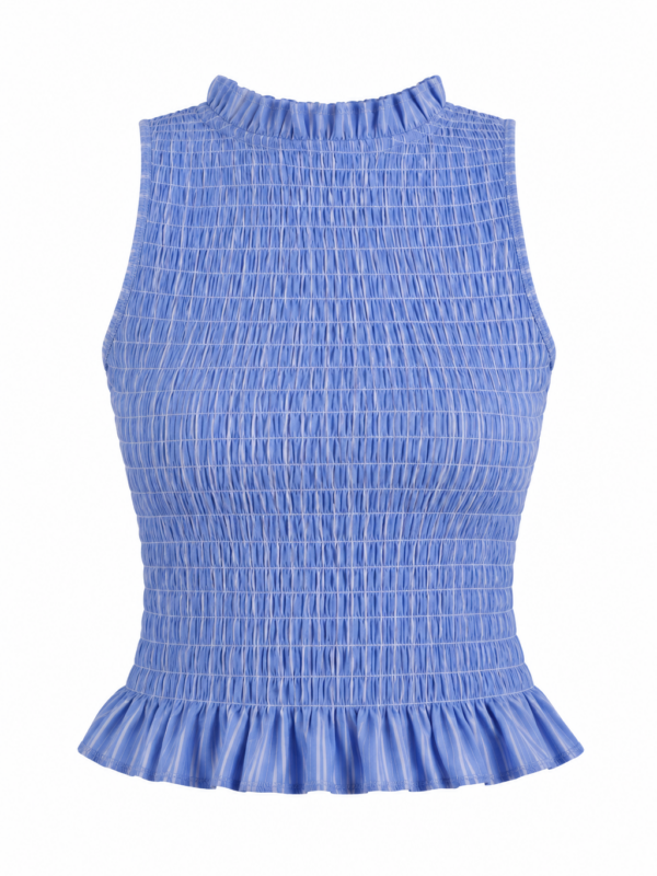 Mara Tank Top - Striped Blue